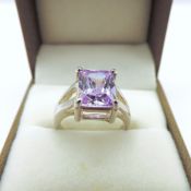 Sterling Silver Lavender Gemstone Ring