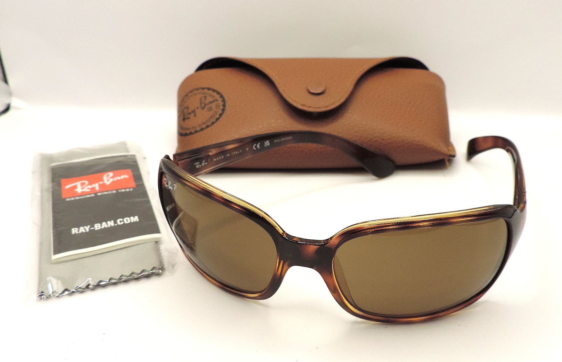 Ray-Ban 4068 642/57 Polarized Sunglasses Havana Frame