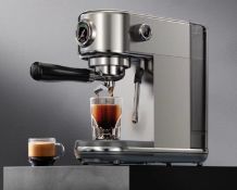 20-Bar Espresso Machine – Adjustable Temp, Hot & Cold Brew, Slim Design Cappuccino Maker