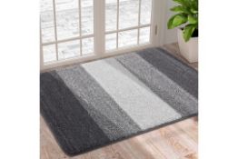 Machine Washable Soft Doormat (90 X 150 cm, Grey)