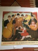 Five Lithographs After Fernando Botero Inc Met Museum of Art New York Exhib. Poster 1987