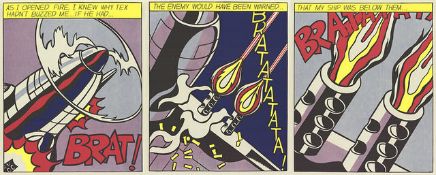 Roy Lichtenstein - 'As I Opened Fire' Triptych 1997