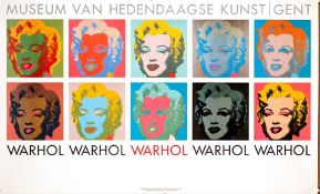 Andy Warhol 'Ten Marilyns' Original Vintage Exhibition Poster 1990. Linen Backed.