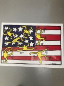 Keith Haring 'American Flag'.