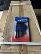 Box of 72 pcs - toolpak 10-piece hex key set