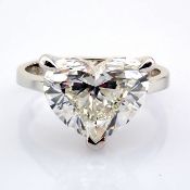 Heart Cut Lab-Grown Diamond Ring - 4.05 Total Carat (IGI Certified)