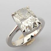 Cushion Cut Lab-Grown Diamond Ring - 4.01 Total Carat (IGI Certified)