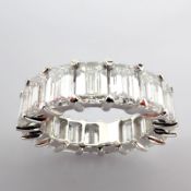 Emerald Cut Lab-Grown Diamond Ring - 10.39 Total Carat (MDI Certified)