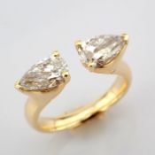 Pear Cut Lab-Grown Diamond Ring - 1.97 Total Carat (IGI Certified)