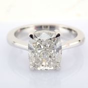 Cushion Cut Lab-Grown Diamond Ring - 3.05 Total Carat (IGI Certified)