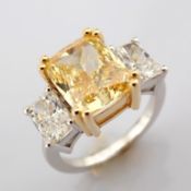 Cushion Cut Lab-Grown Diamond Ring - 6.95 Total Carat (IGI Certified)