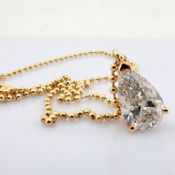 Pear Cut Lab-Grown Diamond Necklace - 6 Total Carat (IGI Certified)