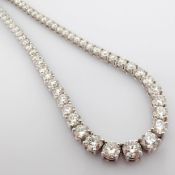 Round Cut Lab-Grown Diamond Tennis Necklace - 16.9 Total Carat (MDI Certified)