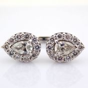 Pear Cut Lab-Grown Diamond Ring - 3.11 Total Carat (MDI Certified)