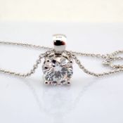 Round Cut Lab-Grown Diamond Necklace - 2.08 Total Carat (IGI Certified)