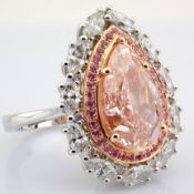 Pear Cut Lab-Grown Diamond Ring - 5.2 Total Carat (IGI Certified)