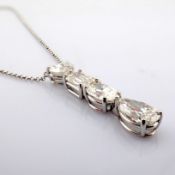 Emerald Cut Lab-Grown Diamond Necklace - 4.4 Total Carat (IGI Certified)