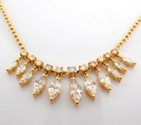 Marquise Cut Lab-Grown Diamond Necklace - 6.33 Total Carat (MDI Certified)