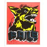 Faile(b 1975 & 76) 'Dog, Black Light Edition', Colour Screenprint, Signed In Pencil, Editioned, 2...