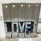 The Walled Off Hotel- Banksy, Wall Section, Original, Limited Edition,