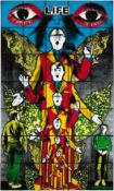 Gilbert & George (b.1943 & 42) 'Life', Offset Lithograph In Vibrant Colours, Open Edition, 1984.