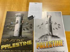 The Walled Off Hotel Poster-Banksy Visit Historic Palestine Set,