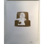 Nick Walker (B 1969-) Gold Nozzle 2007, Screenprint In Gold With Early Apish Angel Blind Stamp