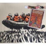 Banksy (b1974) Glastonbury Festival No9 Poster, 'Immigrant Boat' Screenprint With Provenance, 20