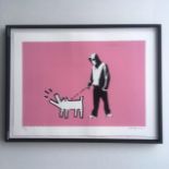 Banksy (b1974) 'Banksy V Haring' Screen Print, Editioned, COA, 2019