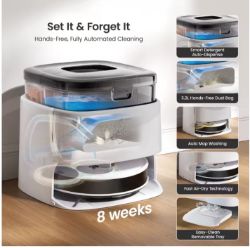 Smart Robot Vacuum & Mop – 12000Pa Suction, Lidar Mapping, Auto Empty & Mop Wash, Alexa/Google