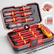 Electrician Repair Tools Kit – Insulated Bits, Magnetic Tips, Ergonomic Handle, Portable Case