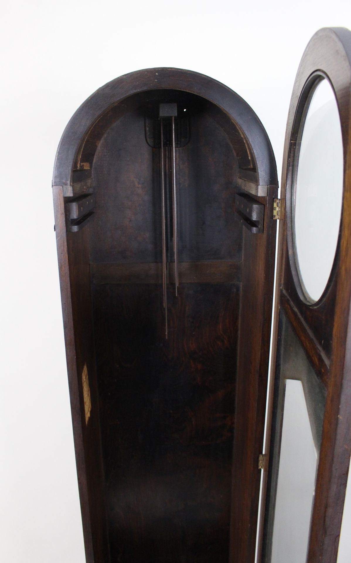 Art Deco Longcase Clock – For Restoration – Chrome Dial & Triple Weight Movement - Image 9 of 10