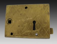 Early Victorian Brass Mortice Lock c.1850