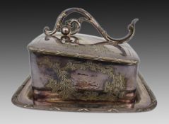 Victorian Silver-Plated Butter or Cheese Dish – James Dixon & Sons, c. 1880