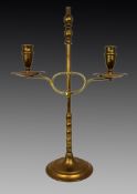 Vintage Adjustable Brass Twin-Arm Candelabra