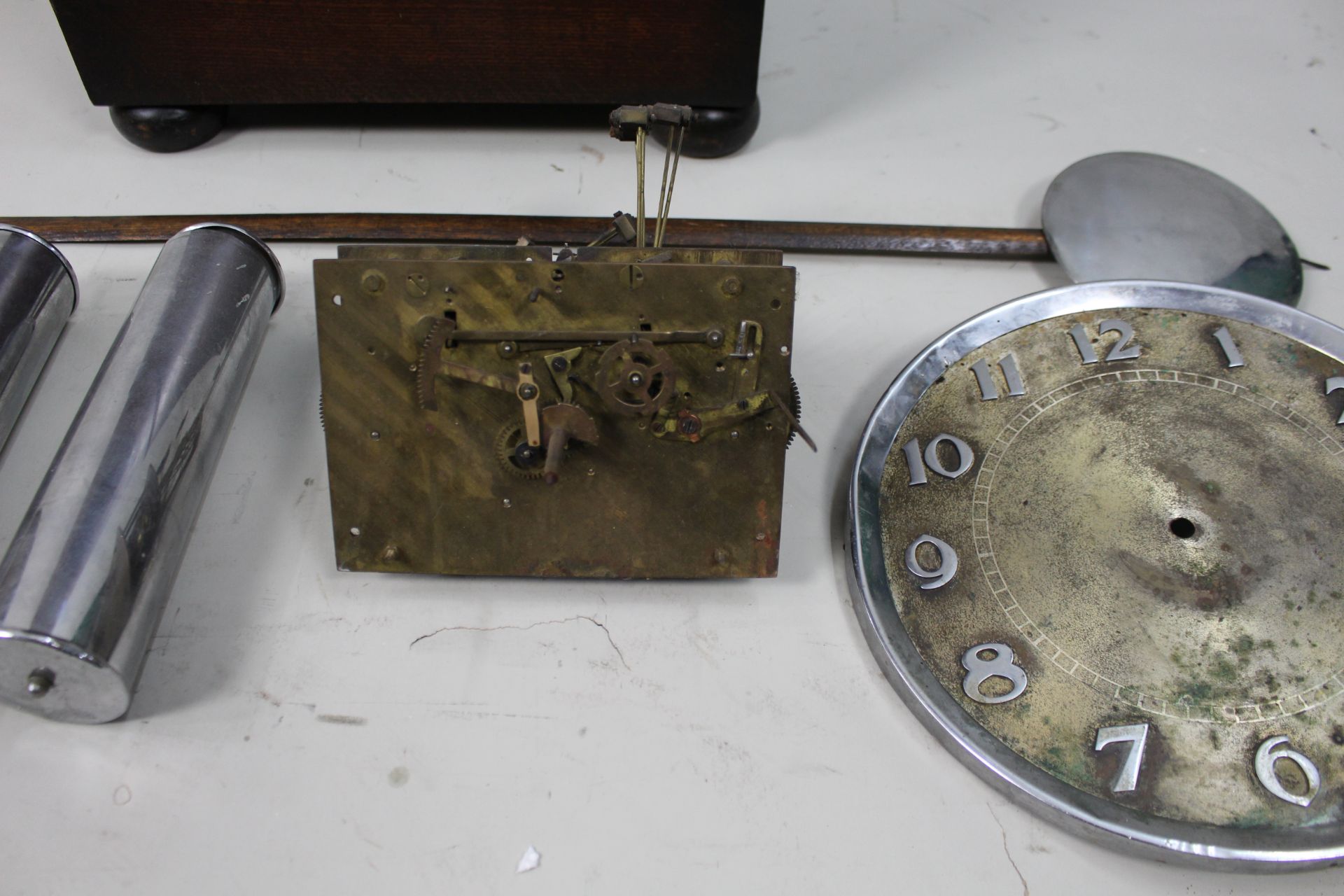 Art Deco Longcase Clock – For Restoration – Chrome Dial & Triple Weight Movement - Image 3 of 10