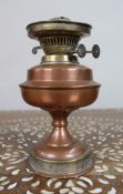 Antique Copper & Brass Oil Lamp