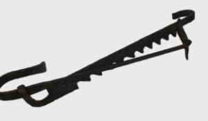 Antique Wrought Iron Chimney Trammel / Pot Hook