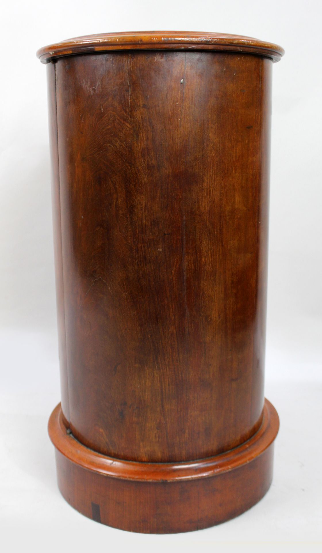 Pair of Victorian Marble Topped Cylindrical Mahogany Pot Cupboards - Image 10 of 13