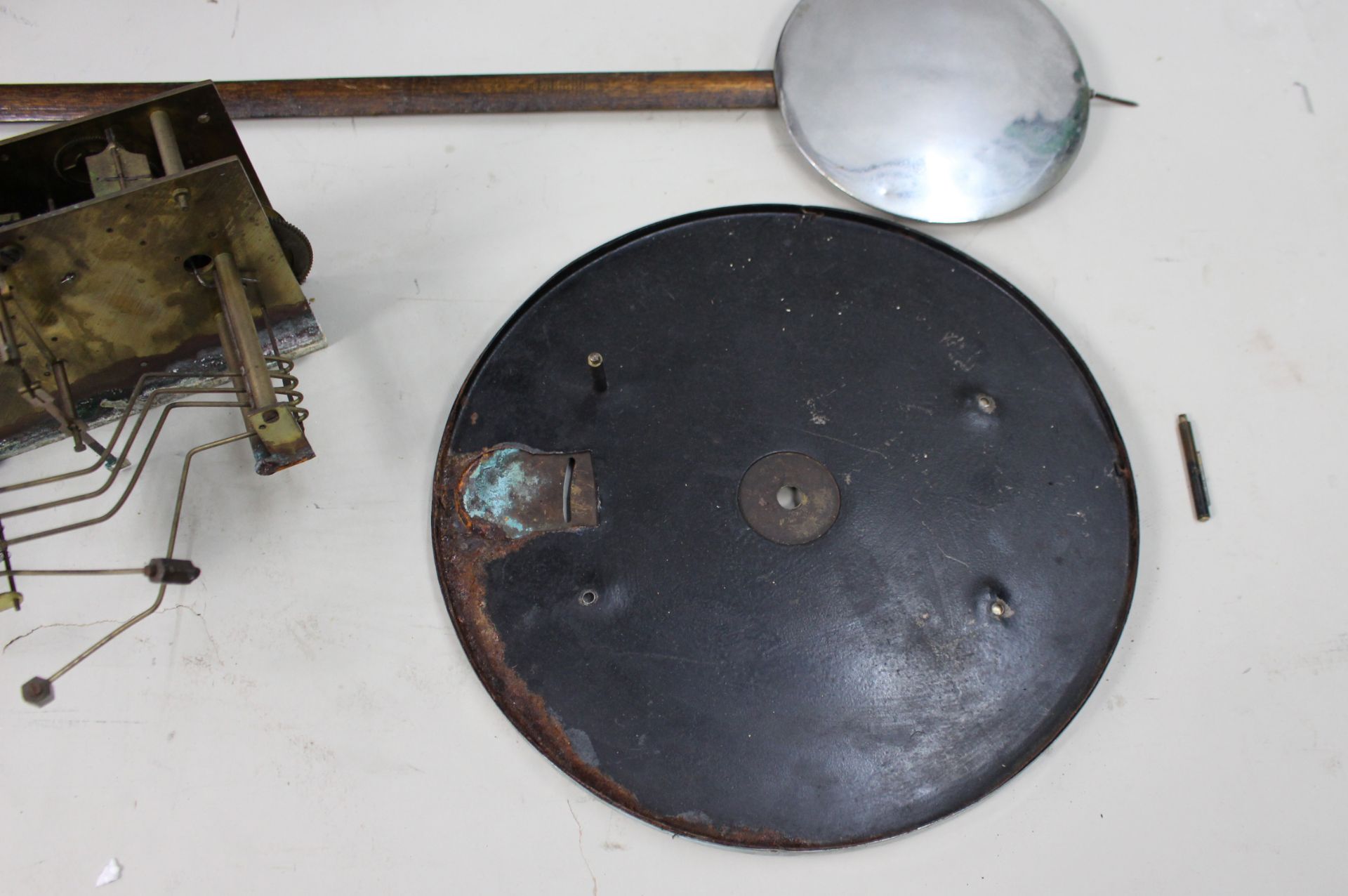 Art Deco Longcase Clock – For Restoration – Chrome Dial & Triple Weight Movement - Image 6 of 10