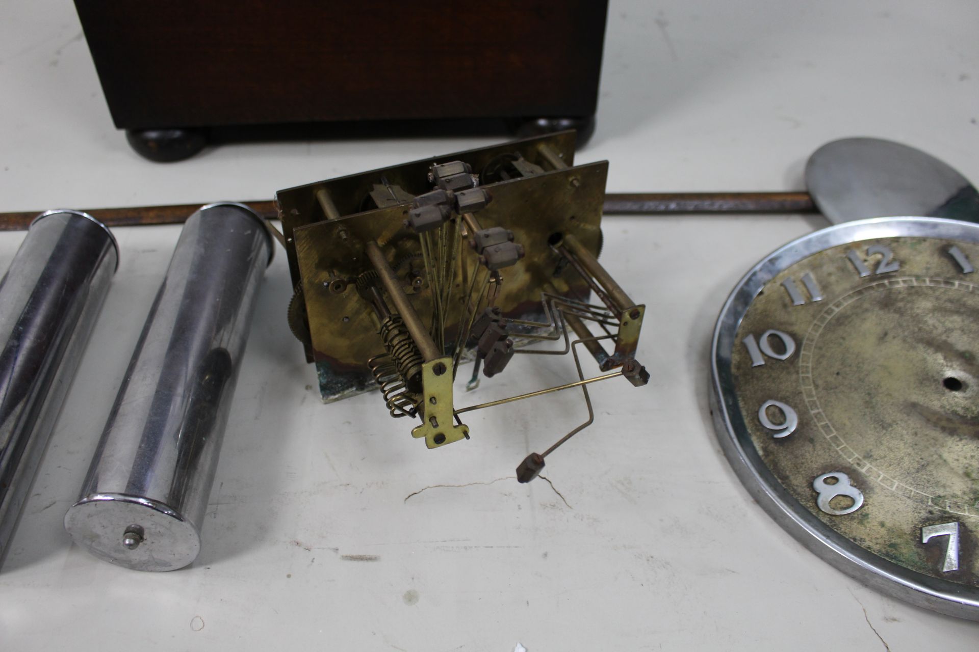 Art Deco Longcase Clock – For Restoration – Chrome Dial & Triple Weight Movement - Image 4 of 10