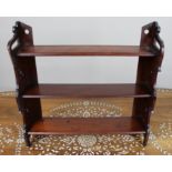 Antique Small Mahogany Wall Shelves, c.1900