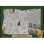 Ireland Peace Treaty, Michael Collins Agreed & Signed 1921 Irish War of Independence Rare Newspa...