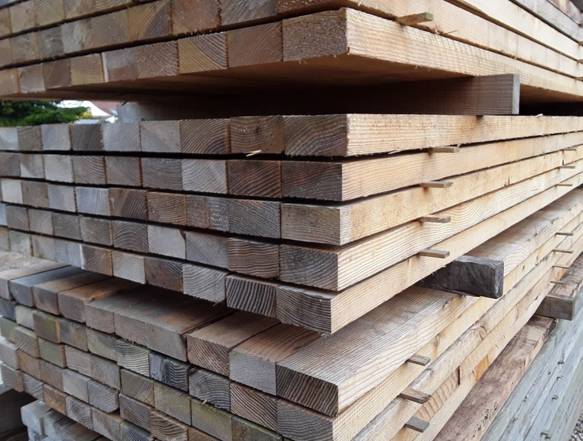 Fir Tree Rails Title: 50x Softwood Sawn Mixed Larch / Douglas Fir Timber Fence ...