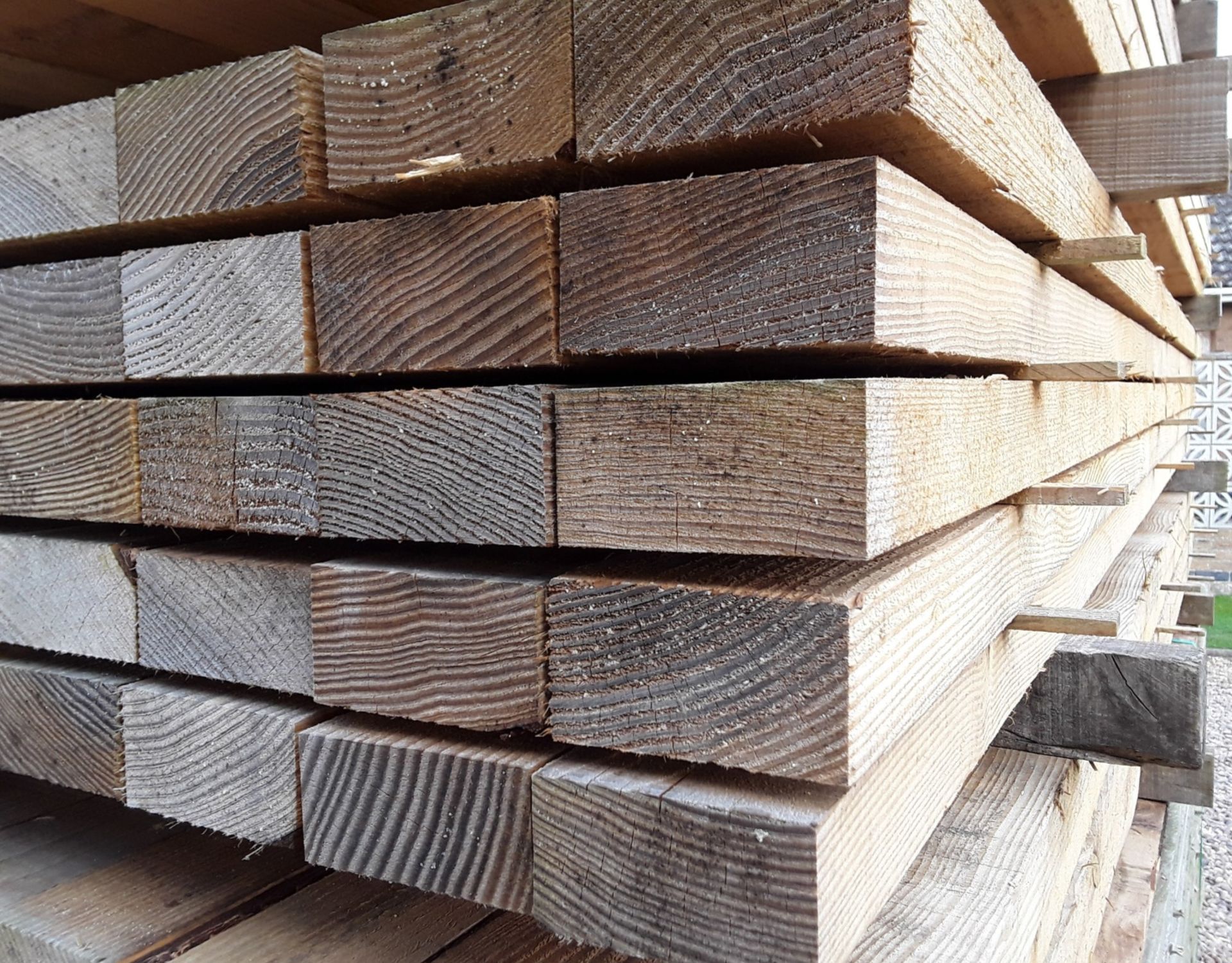 Fir Tree Rails Title: 50x Softwood Sawn Mixed Larch / Douglas Fir Timber Fence ...