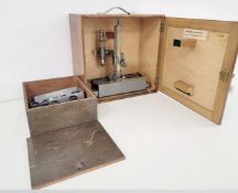 Griffin and George LTD Vernier Microscope W/ Box of Various Objectives