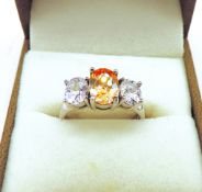 Sterling Silver Gemstone Ring New With Gift Pouch