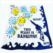 Moschino Silk Scarf New With Tags Made In Italy