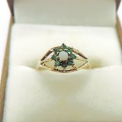 Antique Emerald & Opal Gemstone Ring