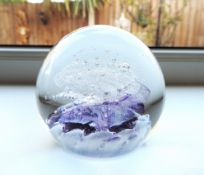 Vintage Peter Holmes Selkirk Glass Paperweight